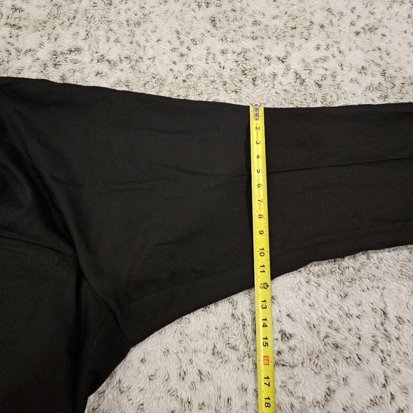 Talbots SZ 18W Black Linen Blend Heritage Flat Front Straight Leg Lined Pants - Picture 13 of 13